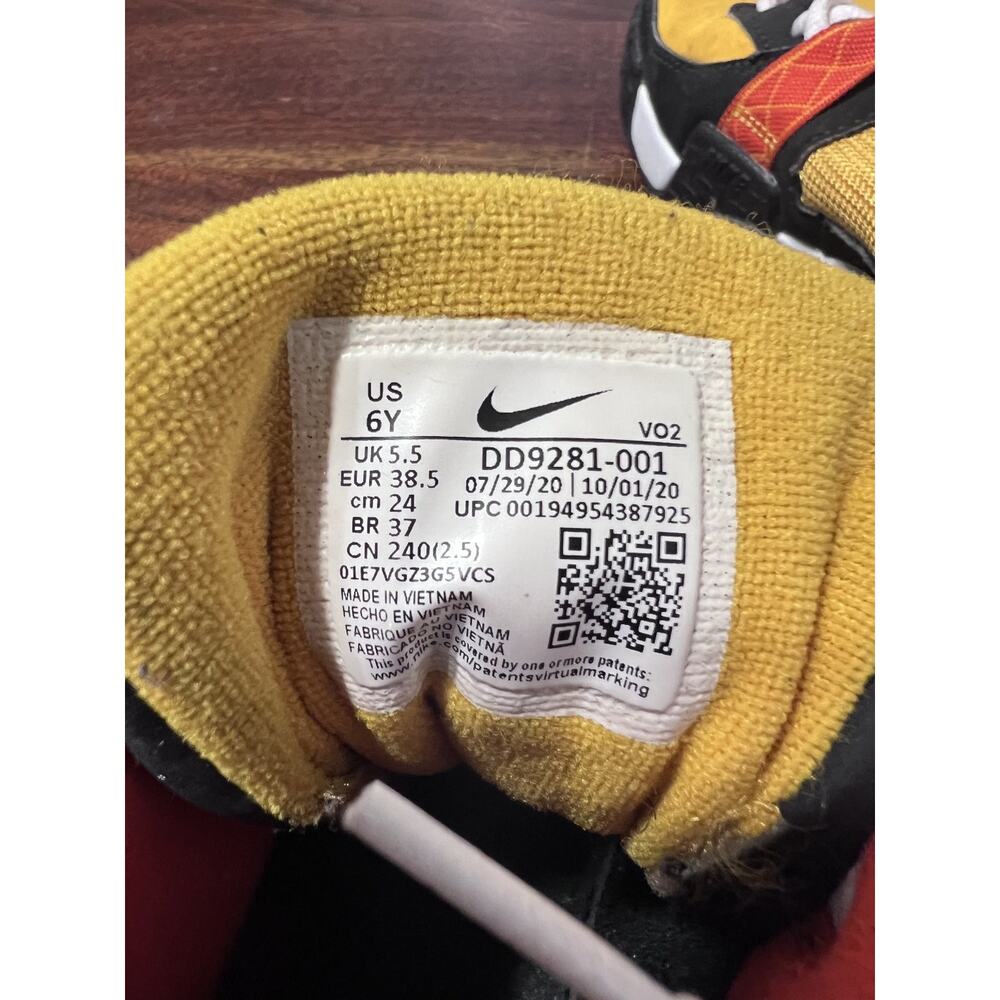 Nike Air Raid Athletic Shoes Youth 6Y Black Yellow Orange Straps - Picture 5 of 5